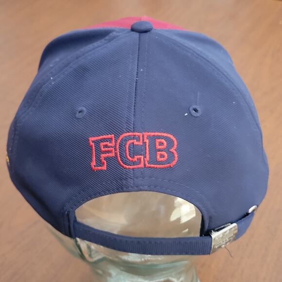 FC Barcelona Hat Cap Football Soccer FCB Red Maroon / Navy Blue, new, no tags - Picture 4 of 10